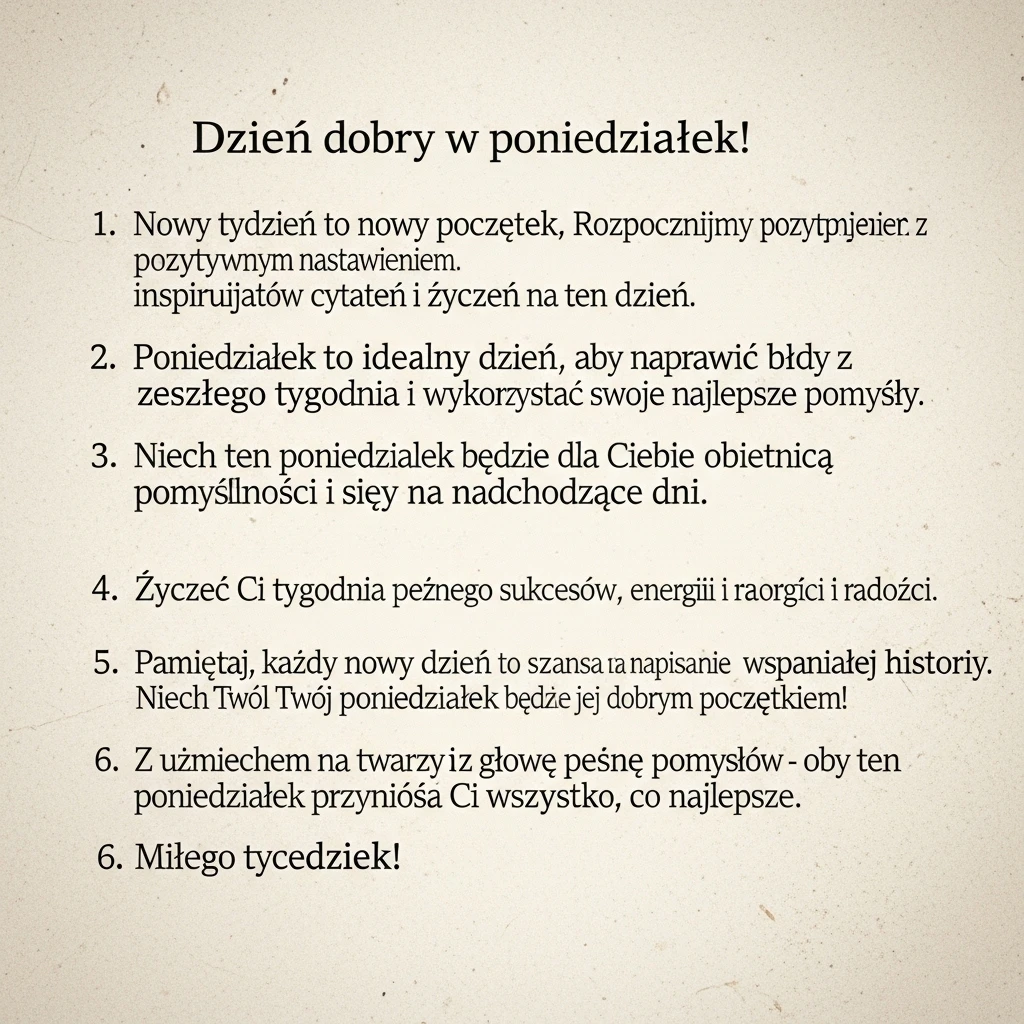 miłego poniedziałku pozdrowienia na poniedziałek